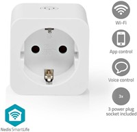 Slimme stekker Nedis Smartlife Wifi 3 stuks wit-3