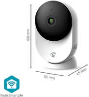 Beveiligingscamera Nedis Smartlife Wifi indoor 3MP Full HD 1296p wit-1