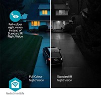 Beveiligingscamera Nedis Smartlife Wifi buiten 3MP Full HD 1296p wit-6