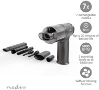 Handstofzuiger / luchtblazer Nedis 90W oplaadbaar zwart-1