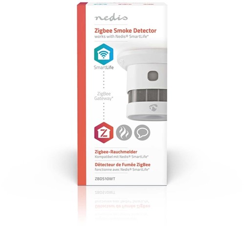 Rookmelder Nedis Smartlife Zigbee 3.0 Wifi 10 jaar sensor wit