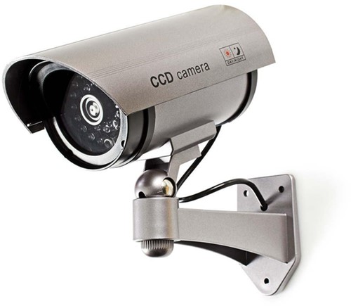Dummy beveiligingscamera Nedis buiten grijs-3