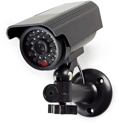 Dummy beveiligingscamera Nedis bullet solar buiten grijs