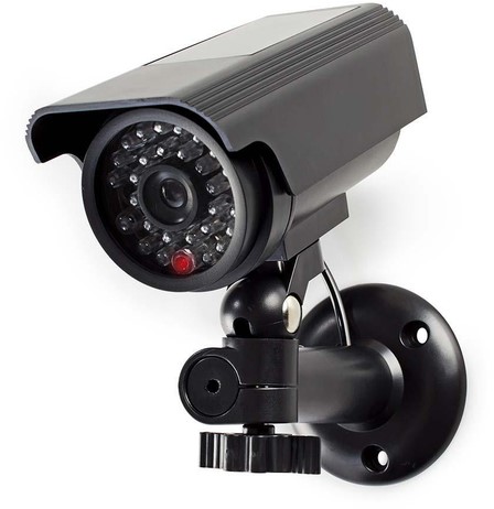 Dummy beveiligingscamera Nedis bullet solar buiten grijs