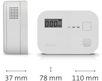 Koolmonoxidemelder Alecto 10 jaar sensor en display COA3910 wit-1