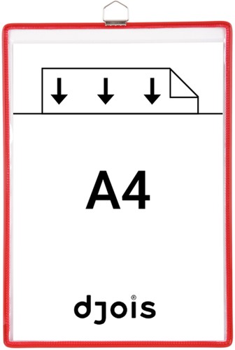 Zichtpanelenframe hangend Tarifold A4 rood 5 stuks