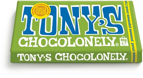 Chocolade Tony's Chocolonely puur amandel zeezout reep 90 gram-3