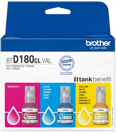 Navulinkt Brother BT-D180CLVAL 3 kleuren