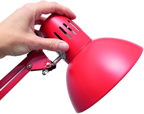 Bureaulamp MAUL Study met tafelklem incl.LED E27 lamp rood-2