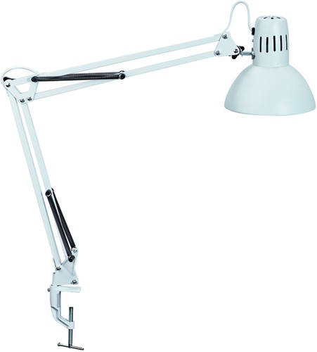 Bureaulamp MAUL Study met tafelklem incl.LED E27 lamp wit