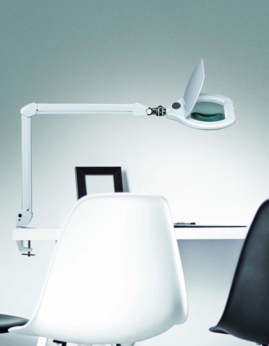Loeplamp MAUL Crystal LED dimbaar tafelklem lens 234 cm2 wit-2