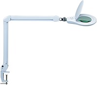 Loeplamp MAUL Source LED dimbaar met tafelklem lens 126 cm2 wit