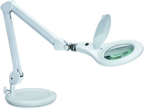 Loeplamp MAUL Makro LED met voet lens 144 cm2 wit