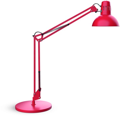 Bureaulamp MAUL Study op voet incl.LED E27 lamp rood