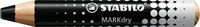 Whiteboardpotlood STABILO MARKdry incl 2 slijpers zwart classpack 30st-8