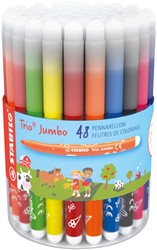 Viltstift STABILO Trio Jumbo 380 XL assorti classpack à 48 stuks