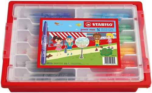 Viltstift STABILO power Max 980 fijn assorti classpack à 140 stuks
