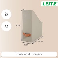 Tijdschriftencassette Leitz Puro set van 2 beige-1