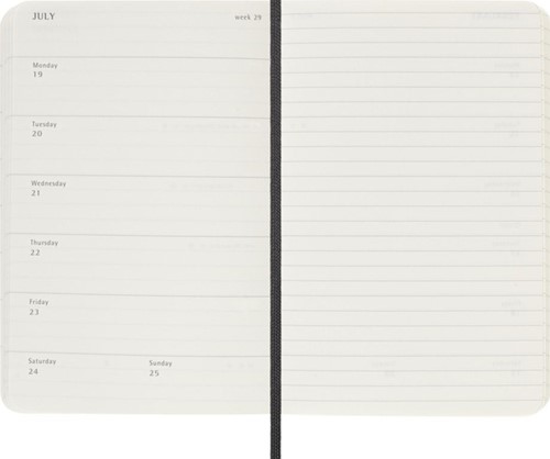 Agenda 2027 Moleskine 18M Planner Weekly 7dagen/1pagina pocket sc black-3
