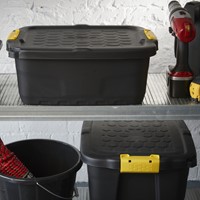 Opbergbox Bankers Box 24 liter met handgrepen robuust zwart-3