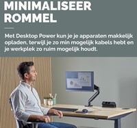 Stekkerdoos Fellowes Power Desk UP zwart,  2x 230V + 1x USB-A + 1x USB-C, 1m kabel GST18 aansluiting-5