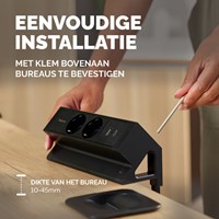 Stekkerdoos Fellowes Power Desk UP zwart,  2x 230V + 1x USB-A + 1x USB-C, 1m kabel GST18 aansluiting-4
