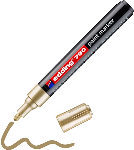 Paintmarker edding 790 op alcoholbasis 2-3mm goud-2