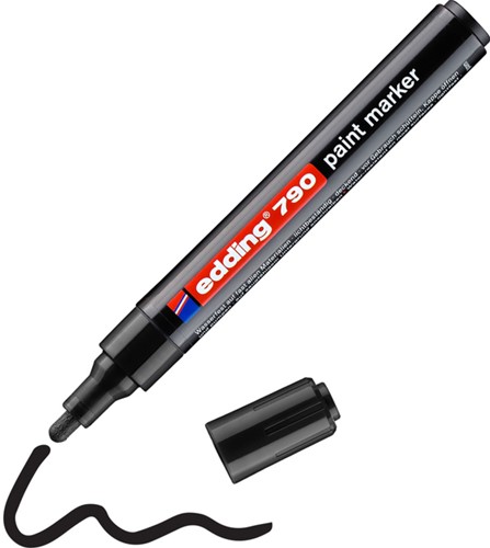 Paintmarker edding 790 op alcoholbasis 2-3mm zwart-2
