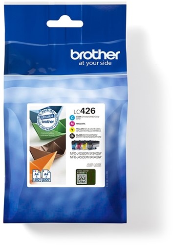 Inktcartridge Brother LC-426 Value Pack, 1x zwart + 3x kleur