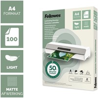 Lamineerhoes Fellowes A4 light 50% gerecycled mat 100stuks-2