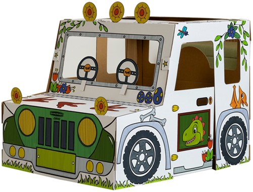 Kartonnen Dinosaurustruck XL Bankers Box Play inkleurbaar