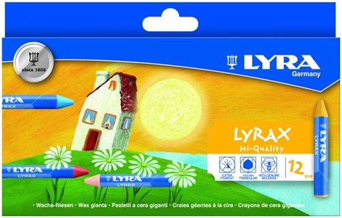Waskrijt LYRA Lyrax Wax Giants set à 12 kleuren