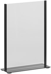 Kaarthouder Europel metaal met acryl bord A4 zwart