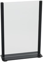 Kaarthouder Europel metaal met acryl bord A5 zwart