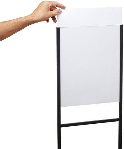 Infostandaard Europel metaal met acryl bord A4 zwart-3