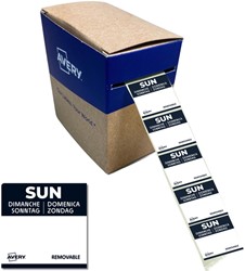 Etiket Avery HACCP zondag-zwart 25x25mm 1000st