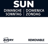Etiket Avery HACCP zondag-zwart 25x25mm 1000 stuks-2