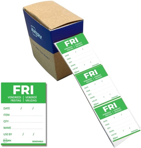 Etiket Avery HACCP vrijdag-groen 40x56mm 500st