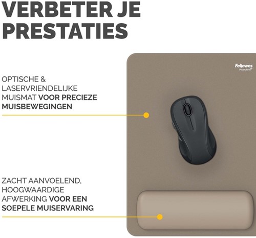 Muismat met polssteun Fellowes Breyta XL zand-3