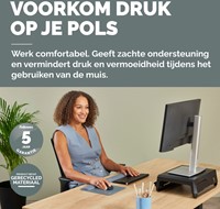 Muismat met polssteun Fellowes Breyta blauw-1