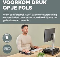 Muismat met polssteun Fellowes Breyta XL zwart-1