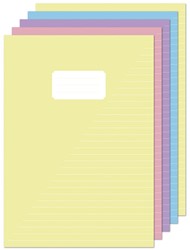 Schrift Kangaro A4 lijn 160 pagina's 60gr pastel assorti pak à 5 stuks