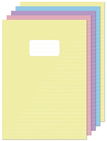 Schrift Kangaro A4 lijn 160 pagina's 60gr pastel assorti pak à 5 stuks