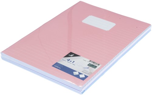 Schrift Kangaro A4 lijn 160 pagina's 60gr pastel assorti pak à 5 stuks-2