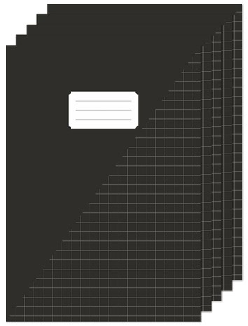 Schrift Kangaro A4 ruit 10mm 160 pagina's 60gr zwart pak à 5 stuks-2