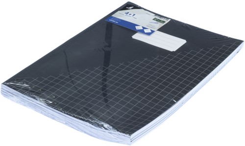 Schrift Kangaro A4 ruit 10mm 160 pagina's 60gr zwart pak à 5 stuks-3