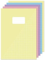 Schrift Kangaro A4 ruit 10mm 160 pagina's 60gr pastel assorti 5 stuks