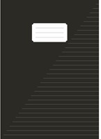 Schrift Kangaro A4 lijn 160 pagina's 60gr zwart pak à 5 stuks