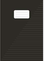 Schrift Kangaro A4 lijn 160 pagina's 60gr zwart pak à 5 stuks