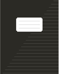 Schrift Kangaro A5 lijn 160 pagina's 60gr zwart pak à 10 stuks